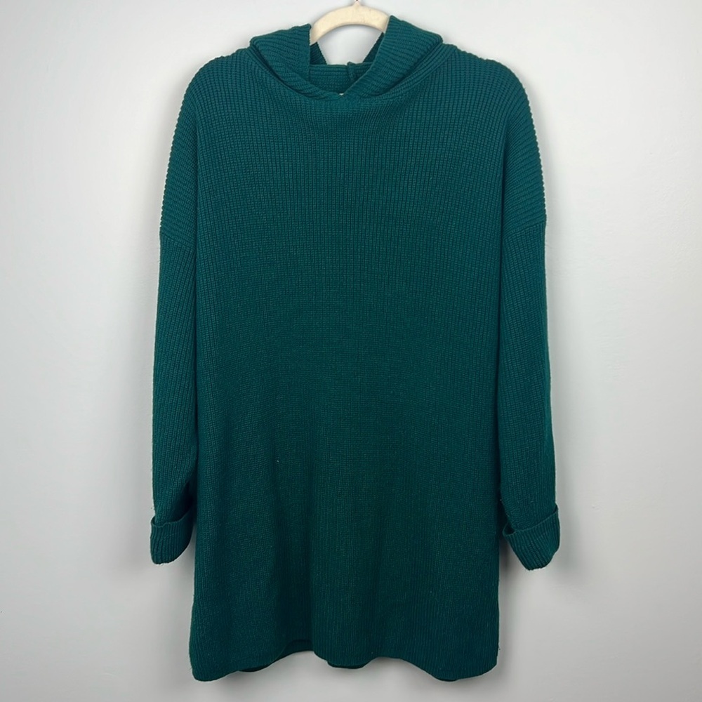 Vintage plus size whitefish bay hooded knit tunic sweater